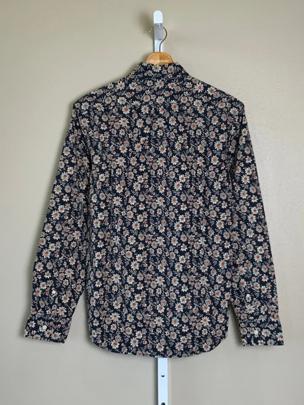J. Crew Floral Slim Untucked Stretch Secret Wash Cotton Poplin Button Down Shirt